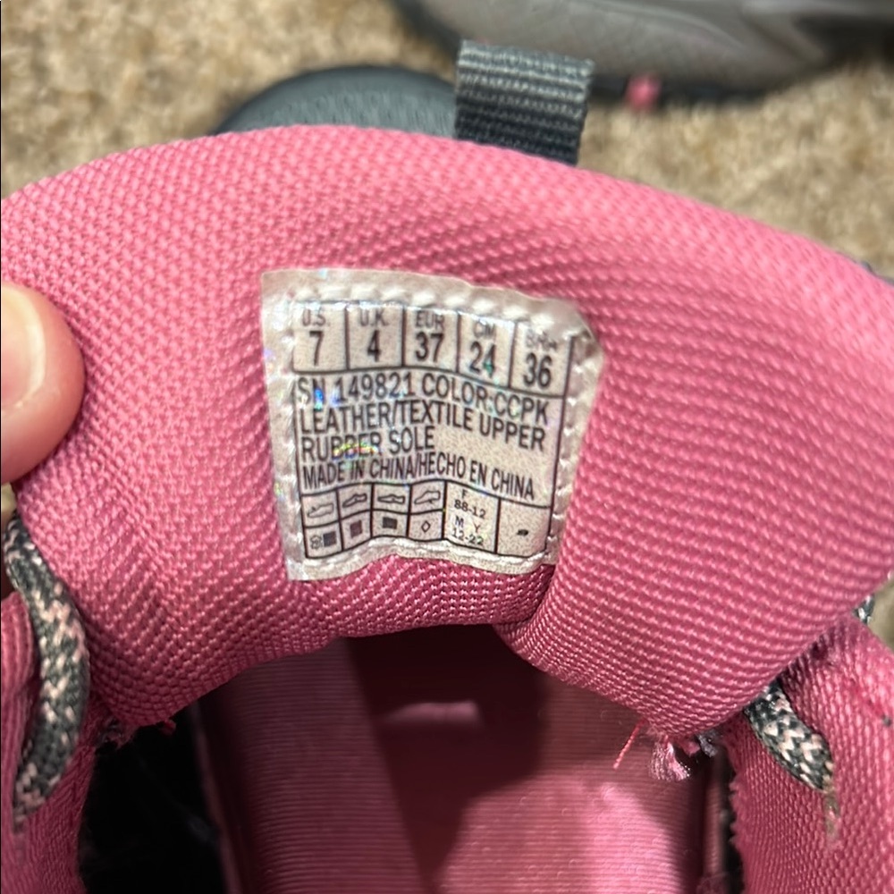 Skechers Gray and Pink Athletic Shoes with Breathable Mesh - Picture 9 of 10